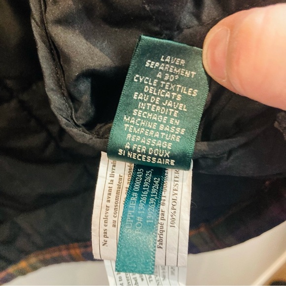 RALPH LAUREN LRL  Sz L Plaid Light Puff Inside Drawstring Funnel Neck Jacket - Picture 11 of 12